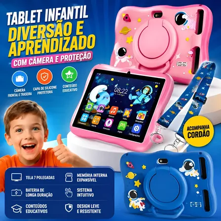 Tablet Infantil Kids Para Criança Com Youtube E Play Cor Ros Rosa