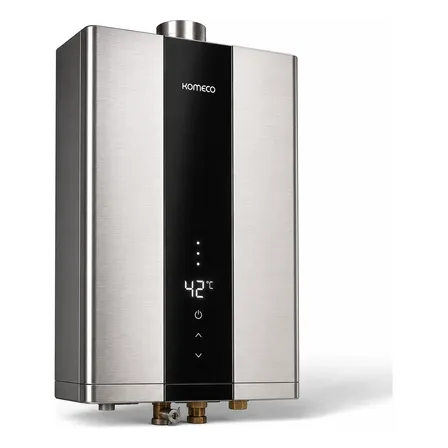 Aquecedor Água A Gás Glp 21 Litros Inox Digital Komeco Prateado 127/220v Glp