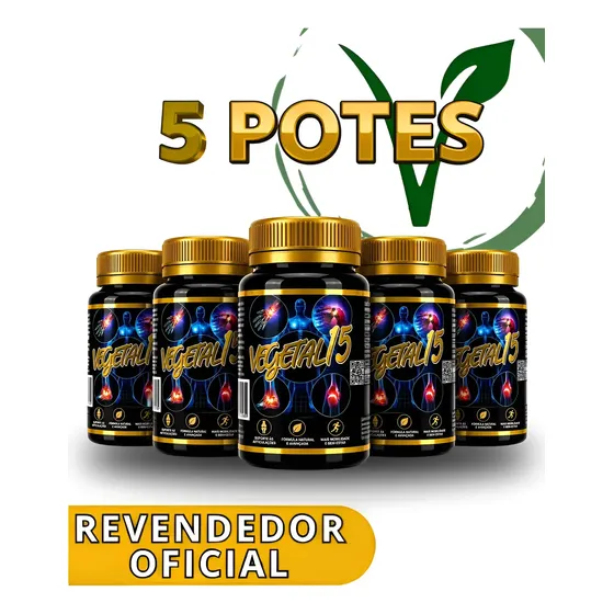 Kit 5 Vegetal 15 Original Natural Alívio Nova Embalagem Novo