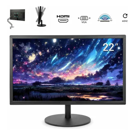 Monitor 22 Full Hd 1920*1080 Vesa 75mm 16:9 Hdmi Vga 5ms