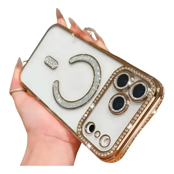Capinha Magnética Strass Compativel Com iPhone 17 Pro Max