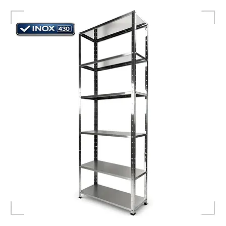 Estante Aço 6 Prateleiras Inox Multi-uso Cozinha Gourmet