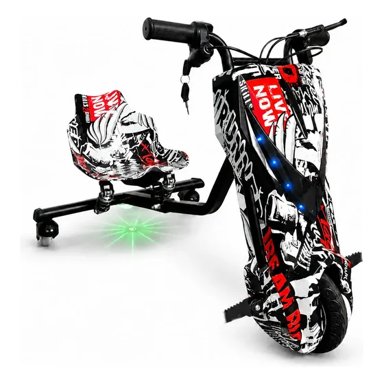 Patinete Elétrico Triciclo Drift 350w Adulto Bluetooth Led