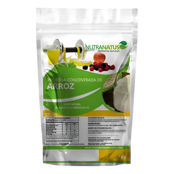 Proteína Concentrada Arroz 1kg Importada Vegana Rice Protein