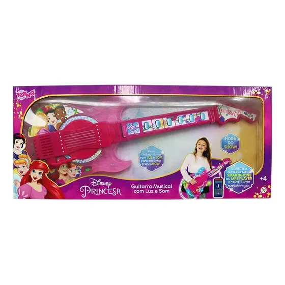 Guitarra Infantil Musical Luz E Som Princesas Disney Toyng