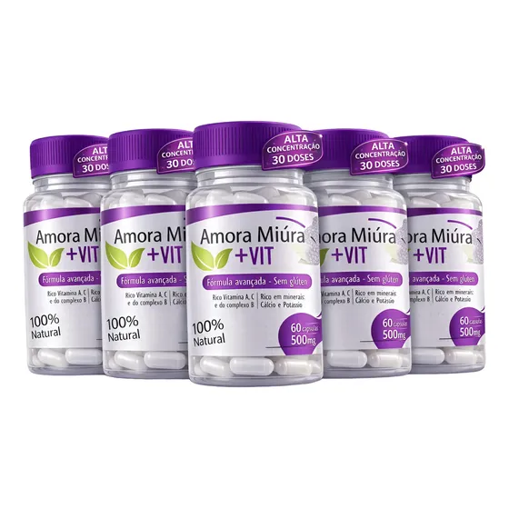 5x Amora Miúra 60 Cápsulas Original- Envio Rápido