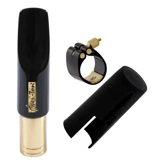 Kit Boquilha Sax Tenor Ever-ton Studio 8 Rampa + Braçadeira
