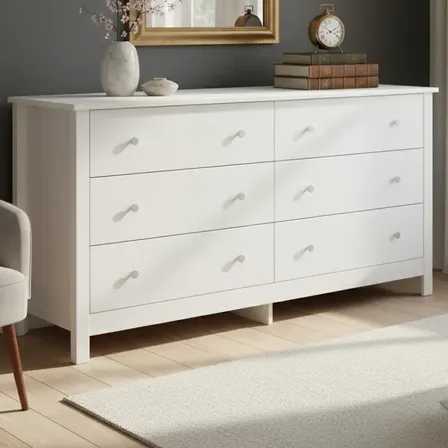 Cômoda Ditália 6 Gavetas Dm-221 Branco Br