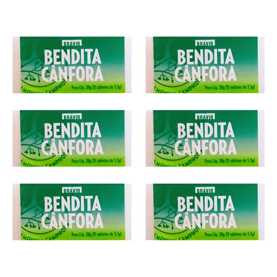 Bendita Cânfora Estojo 28g - Kit Com 6 - Tablete
