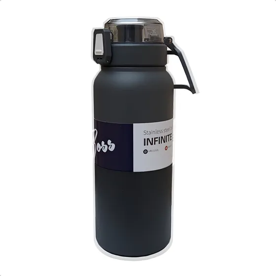 Garrafa Isotérmica Inox Vácuo Premium Antivazamento 1 Litro