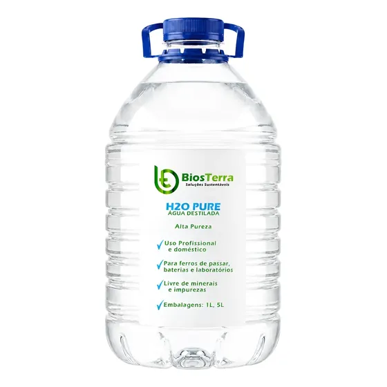 Água Destilada H2o Pure 5l Para Autoclave + Alto Rendimento