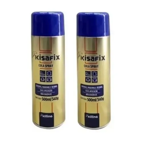 2 Colas Spray De Contato Aerosol Kisafix Killing 500ml