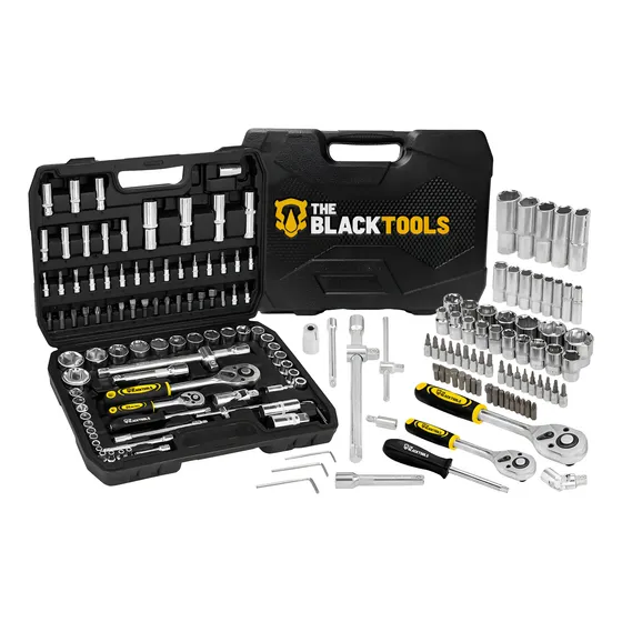 Kit Jogo De Soquetes Catraca Encaixe 1/4 E 1/2 Pol 94 Peças