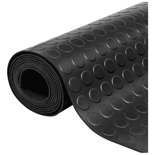 Piso De Borracha Moeda Preto 3mm De Manta 1.60x60cm