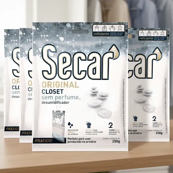 Kit 6 Anti Mofo Secar Orginal Closet 250g Armario Roupa Casa