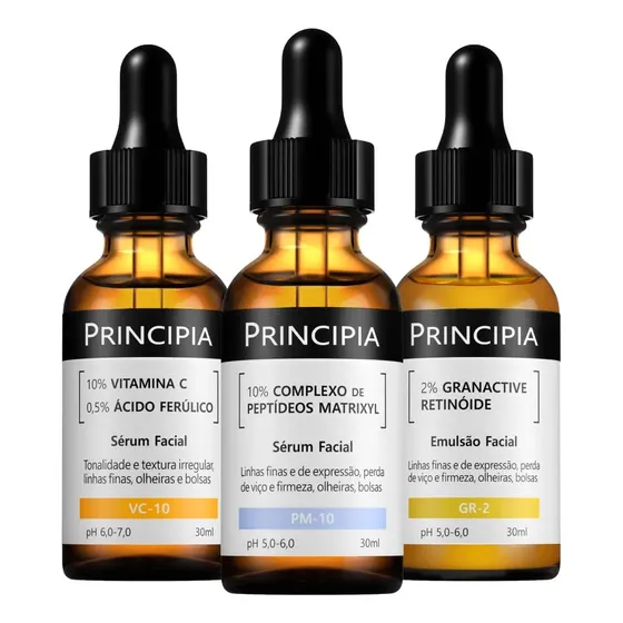 Principia Kit Séruns Antissinais Trio Vitamina C-10