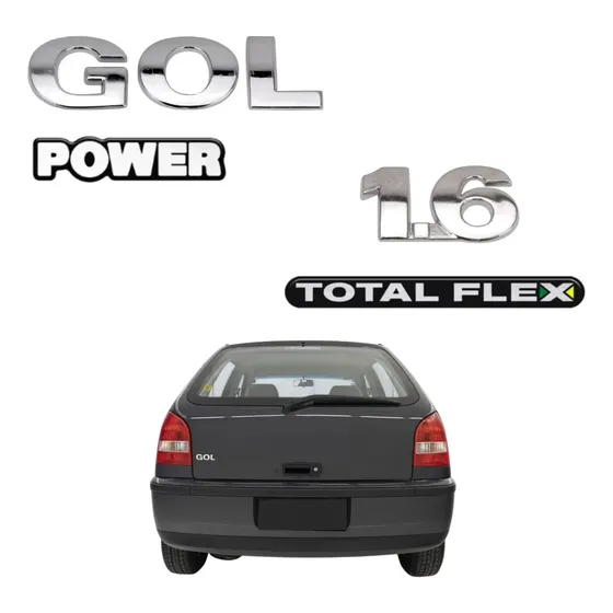 Emblemas Gol Power 1.6 Total Flex - G3 Geração 3