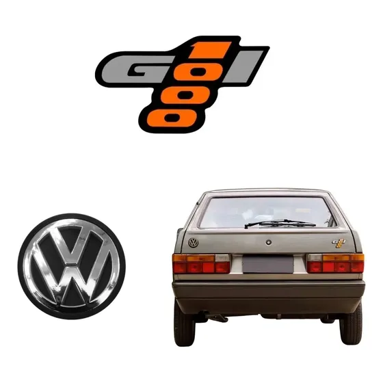 Emblema Gol 1000 + Vw Da Mala - Quadrado 1991 À 1995