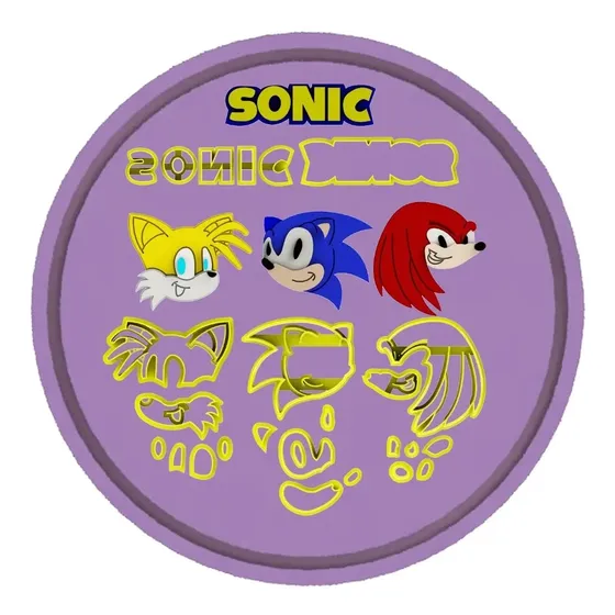 Mega Kit De Cortadores Sonic + Logo