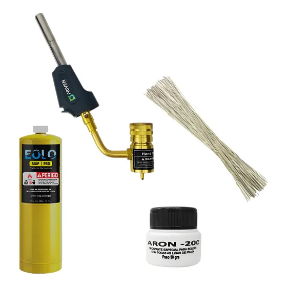 Kit Refrigeração Maçarico Suryha+10 Soldas (gratis Fluxo)