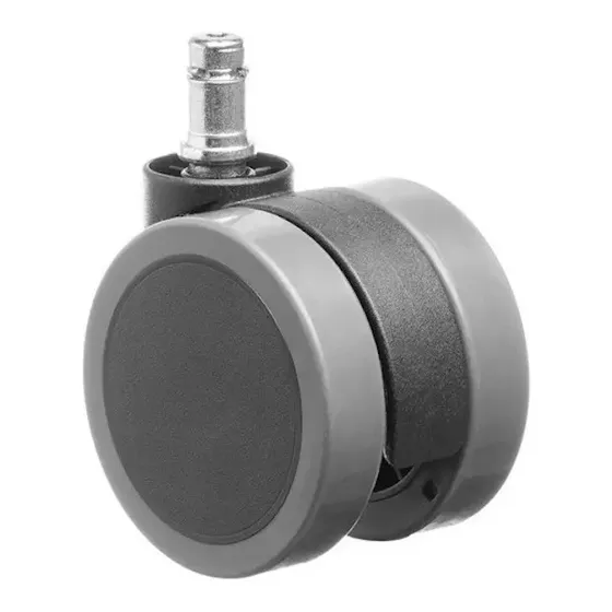 Kit 5 Rodizios Roda 65mm Nylon/pu P/ Mocho Odontologico