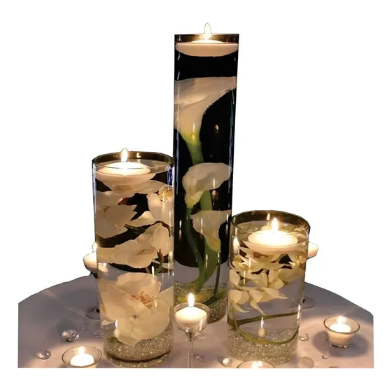 Velas Flutuantes 7 Horas Meia Bola Decoração - 20 Un