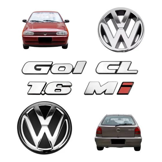 Kit Emblemas Gol Cl 1.6 Mi - Bola G2 - Modelo Original
