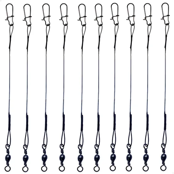 Cabo De Aço Encastoador Flexível Snap Girador 20 Cm- 10 Peça