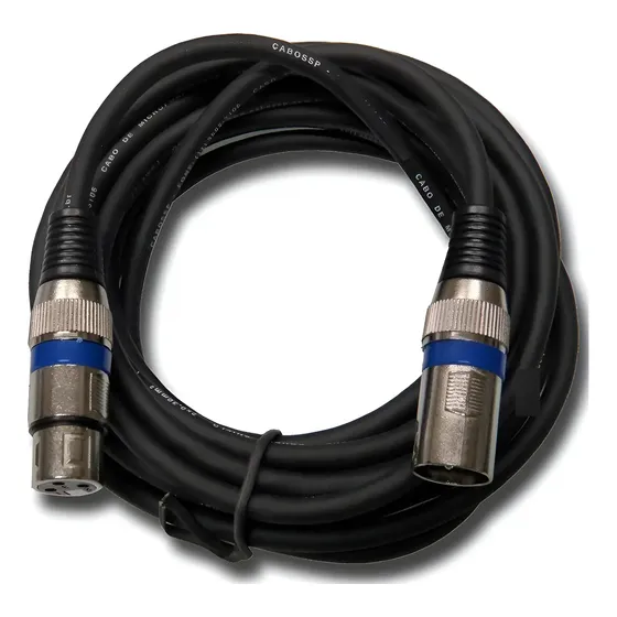 Cabos Microfone/dmx - Xlr/canon Balanceado 5 Metros