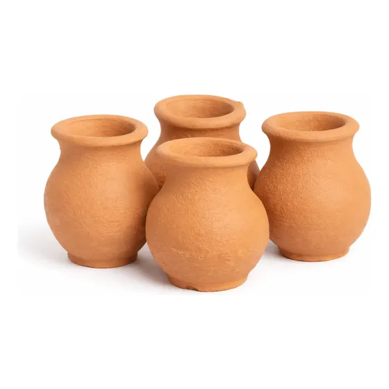 Kit 10 Vasos De Barro Para Enfeite De Mesa 5cm X 5cm
