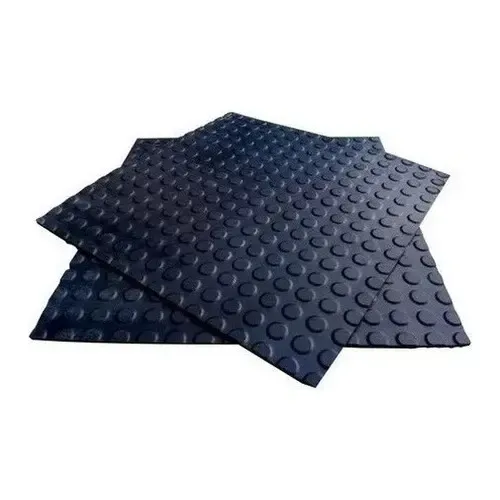 Piso Pastilhado Moeda - 50x50cm Borracha 4 Placas 1 M²