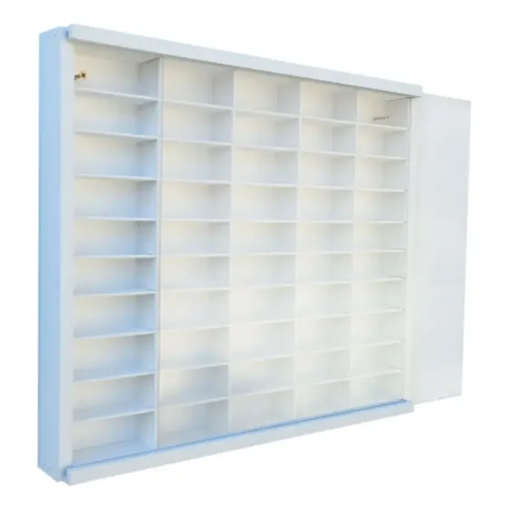 Estante Em Mdf Para 50 Nichos Branco 1:64 Novo