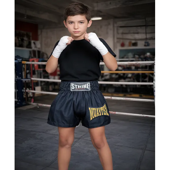 Short Muay Thai Bermuda Infantil Menino Menina Calção Luta