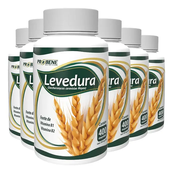 Levedura De Cerveja 500mg 6 X 400 Capsulas Levedo Original