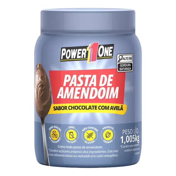 Pasta De Amendoim Chocolate Avelã 1kg - Power One