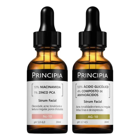 Principia Kit C/ Séruns Niacinamida + Ácido Glicólico
