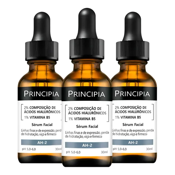 Principia Kit C/ 3 Séruns Hidratante 2% Ácidos Hialurônicos