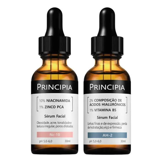 Principia Kit C/ 2 Séruns Niacinamida + Hialurônicos