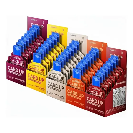 5 Caixas Carb Up Gel 10 Sachês/30g (energético) - Probiótica