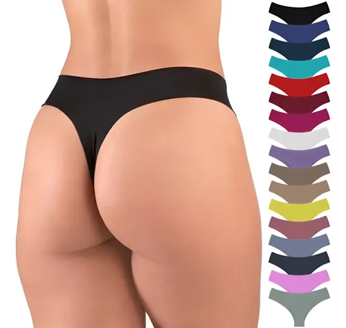 Kit 10 Calcinhas Fio Dental Tanga Sem Costura Atacado