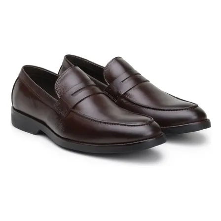Sapato Masculino Mocassim Loafer Couro Café