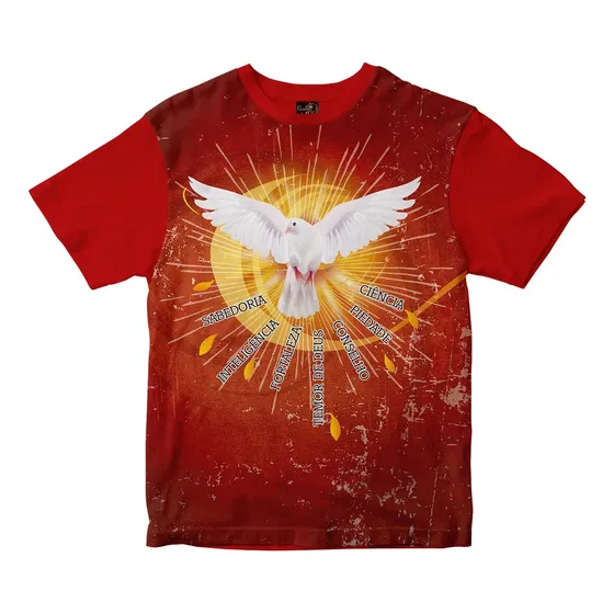 Camiseta Crisma E Os Dons Do Divino Espírito Santo Vermelho