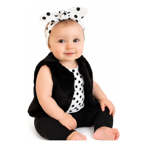 Colete Bebe Menina Pelúcia Estiloso Pelo Blogueirinha Lindo