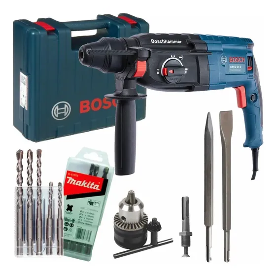 Martelete Perfurador Rompedor 820w Gbh 2-24 D Bosch C/ Kit