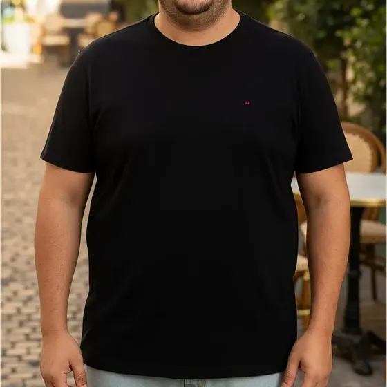 Camiseta Tamanho Extra Grande Plus Size Gola Careca G1 Ao G6