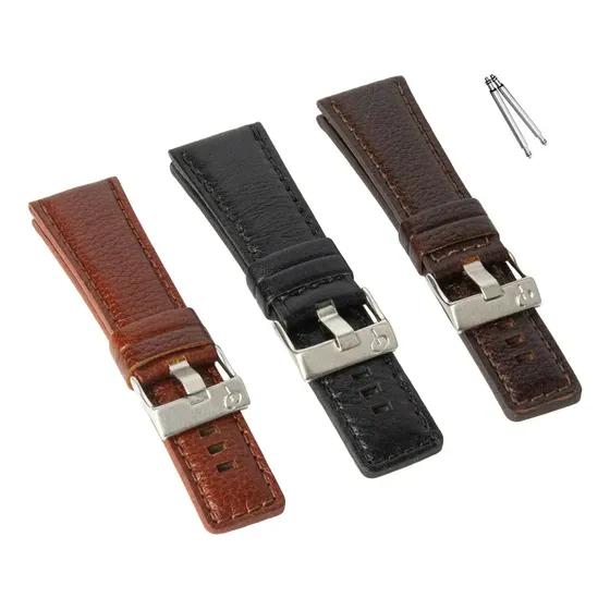 Pulseira De Relógio Em Couro Legítimo 18, 20, 22, 24, 26mm
