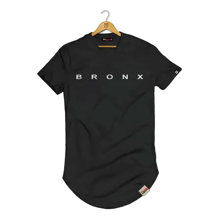 Camiseta Long Line Bronx Street Blusa Pintee Alongada Básica