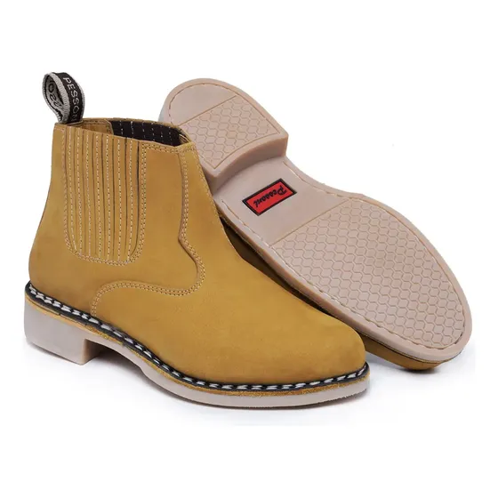 Botina Vira Francesa.bota 100% Couro Nobuck
