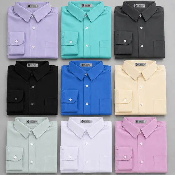 Kit 5 Camisas Microfibra Fit Atacado Não Amassa Manga Longa