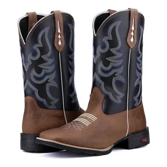 Bota Country Masculina Cano Longo Texana Solado Borracha.!